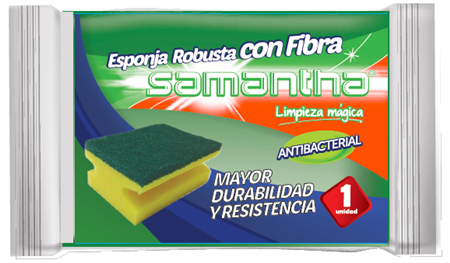 Esponja Robusta con Fibra Abrasiva